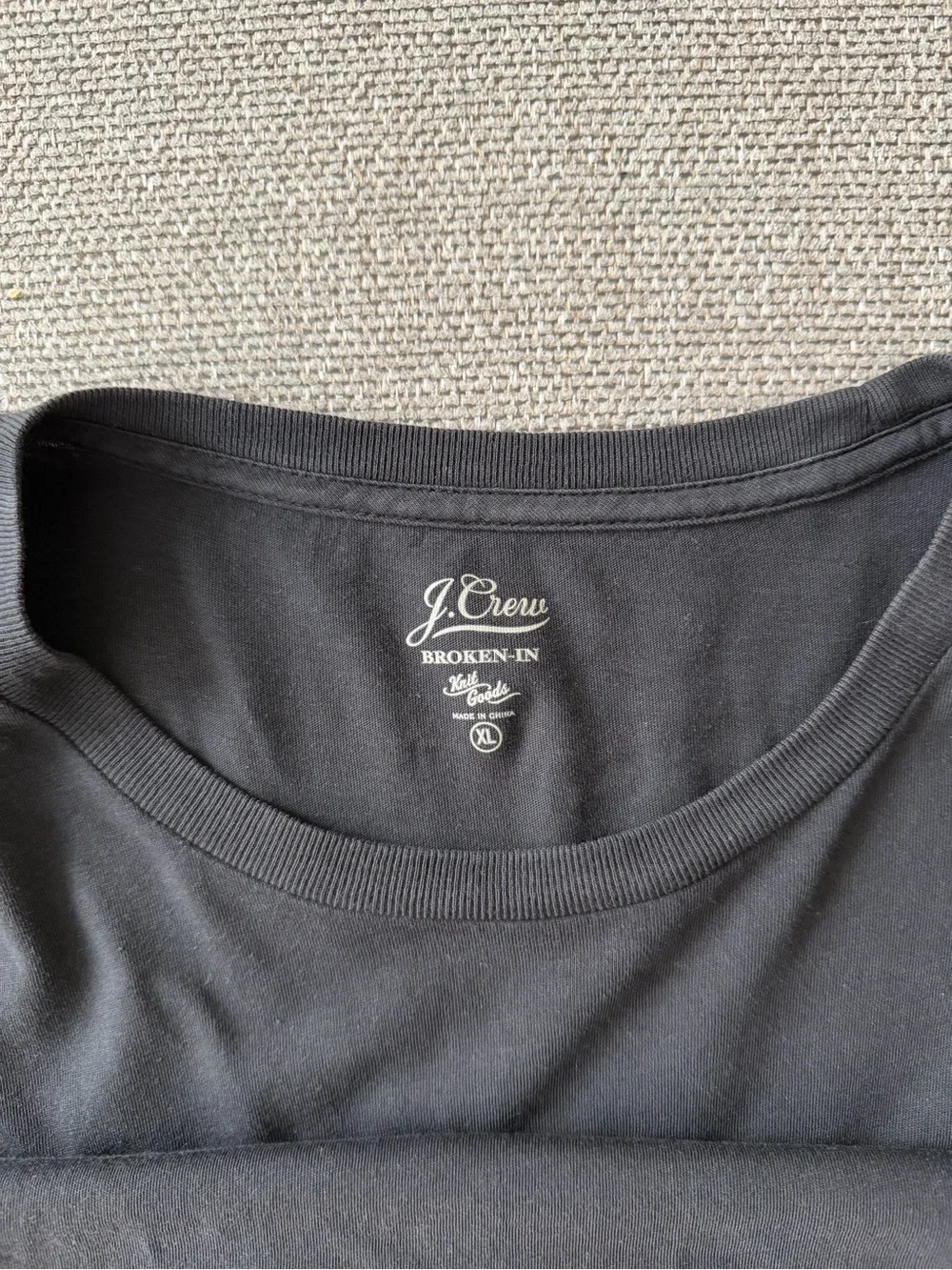 J. Crew Men's Charcoal Crew Neck Short Sleeve Tee